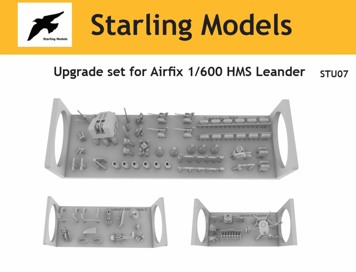 Upgrade set for Airfix 1/600 HMS Leander