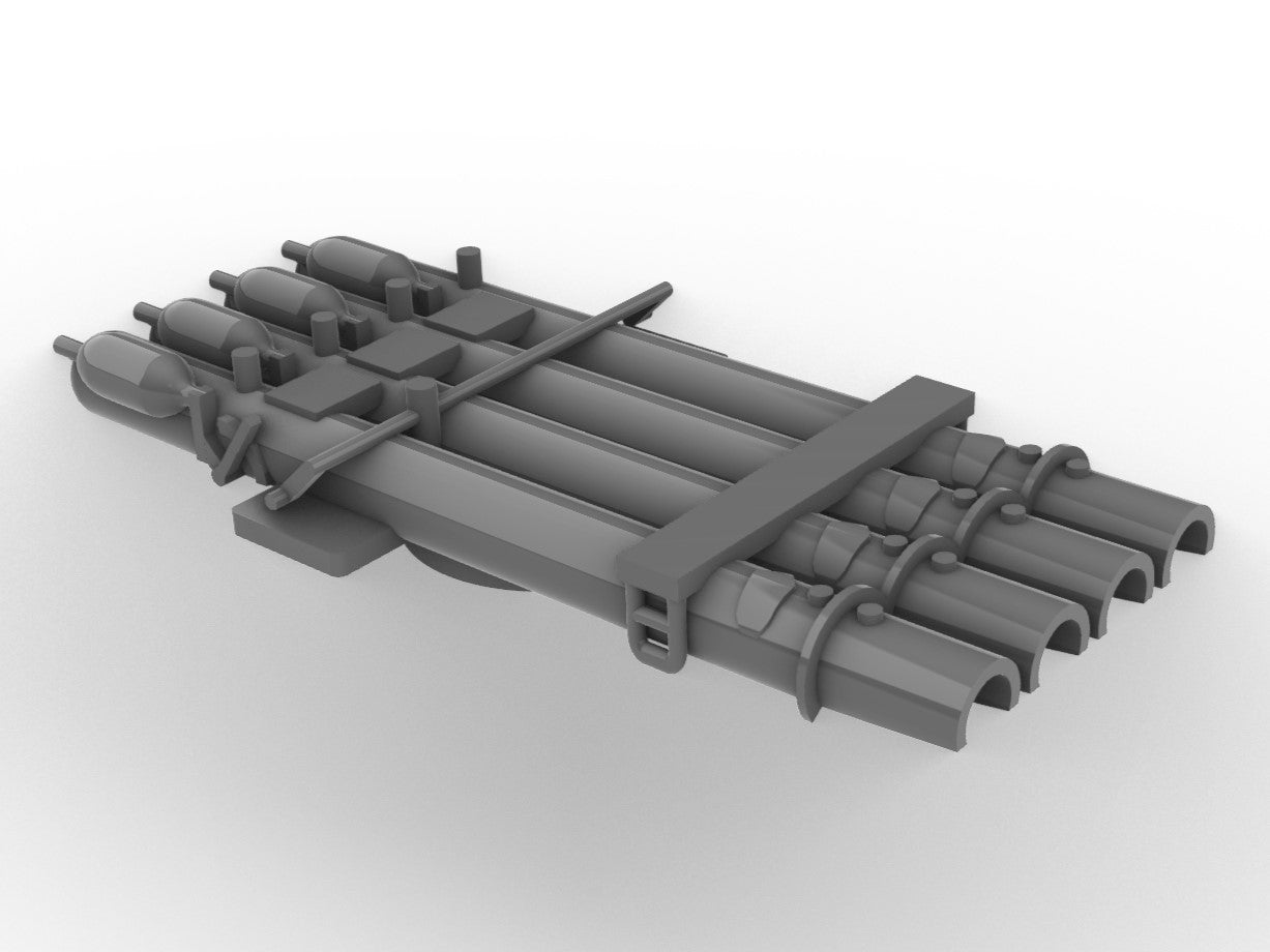 Quad torpedo mounts without shields 1/700