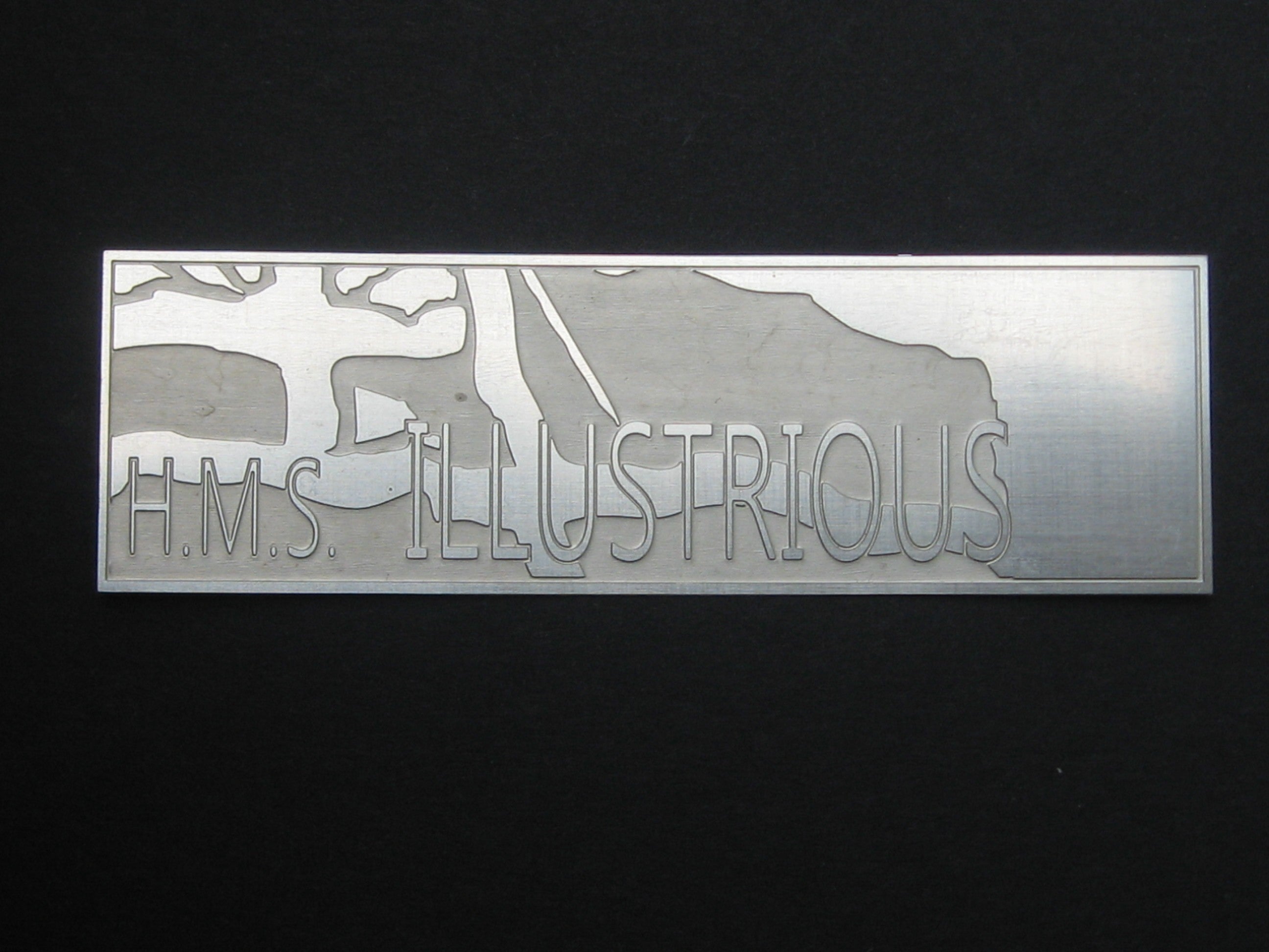 HMS Illustrious nameplate