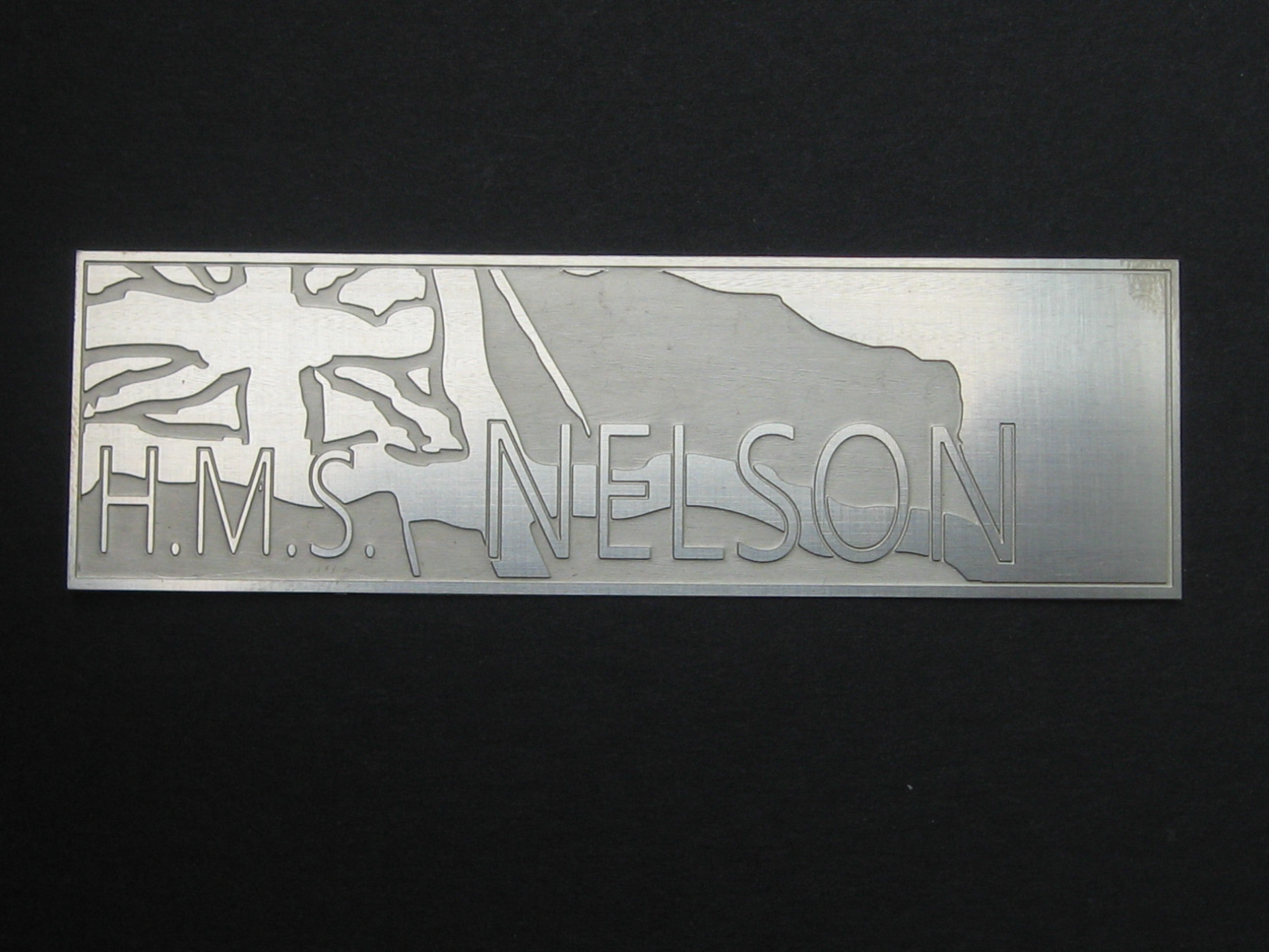 HMS Nelson nameplate