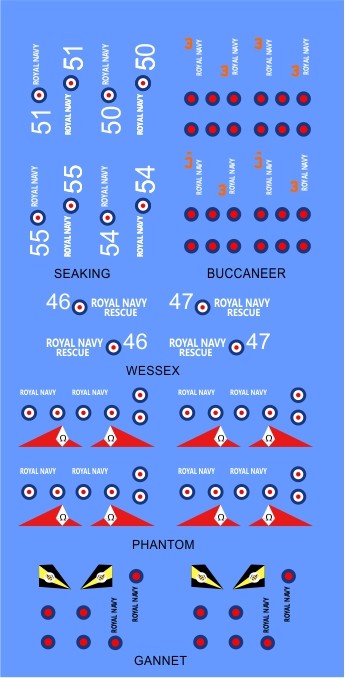 HMS Ark Royal aircraft wing decals