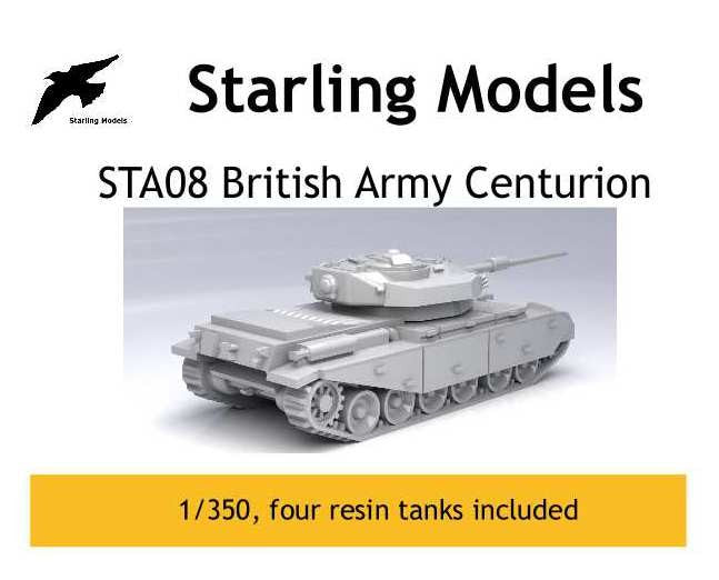 British Army Centurion tanks 1/350