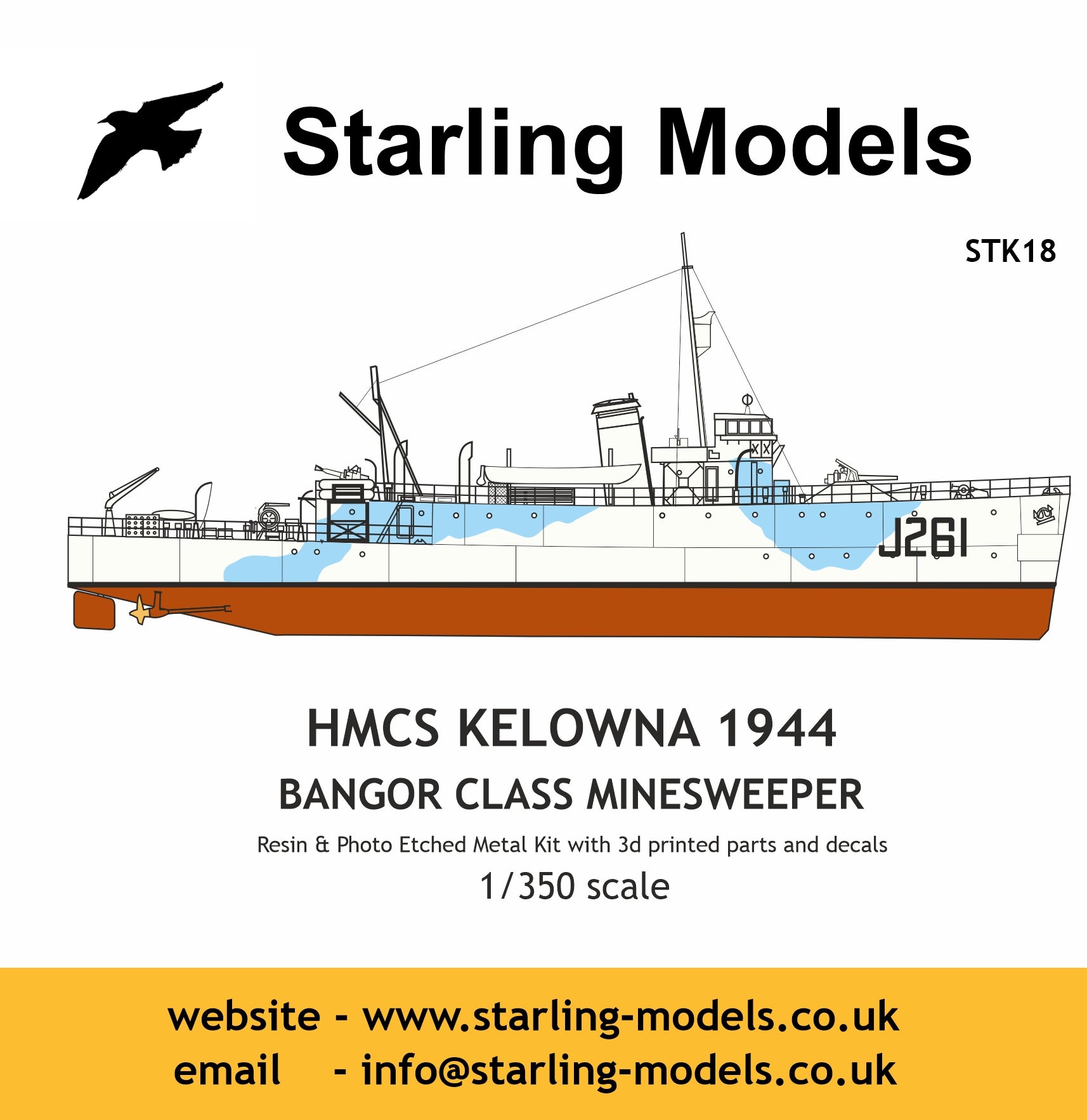HMCS Kelowna, Bangor class minesweeper 1944