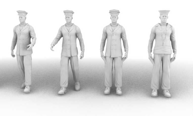 Royal Navy figures 1/200