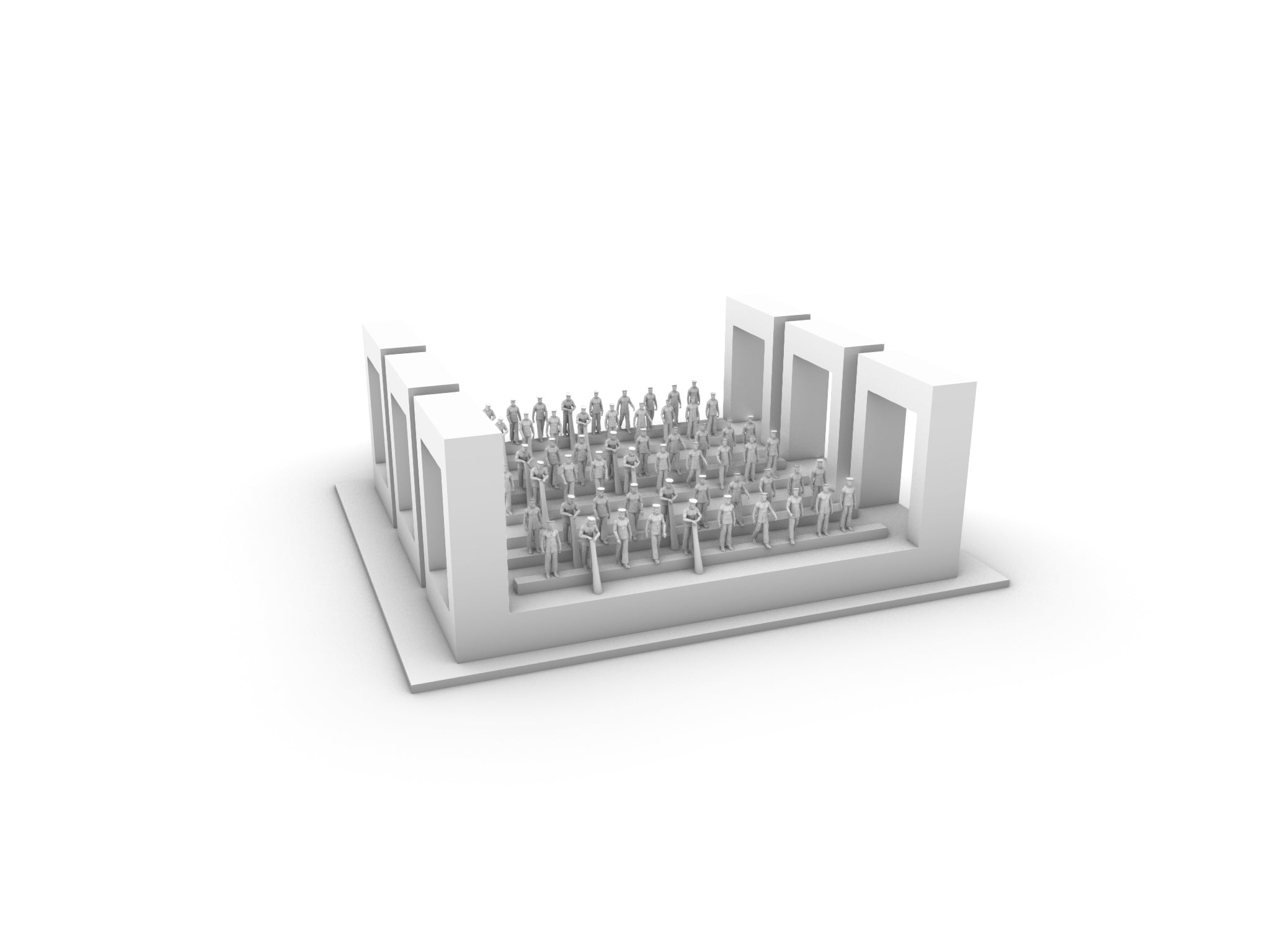 Royal Navy crew figures 1/600