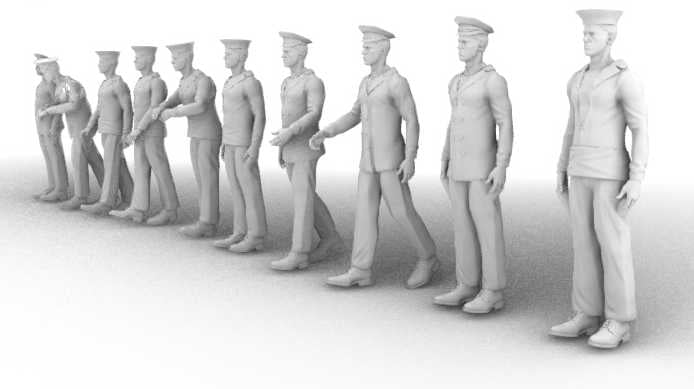 Royal Navy WW2 figures 1/350