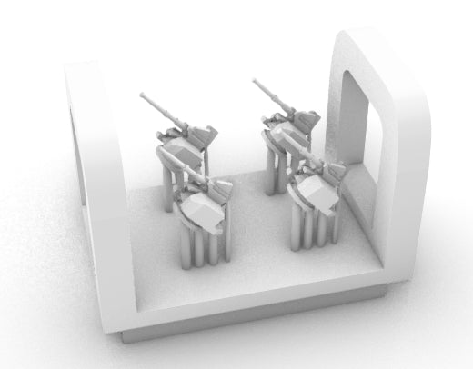 Single 40mm bofors mounts