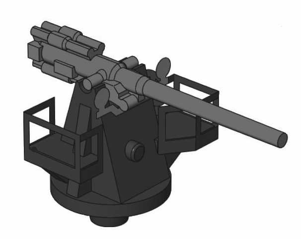Royal Navy 4" QF HA mounts 1/600