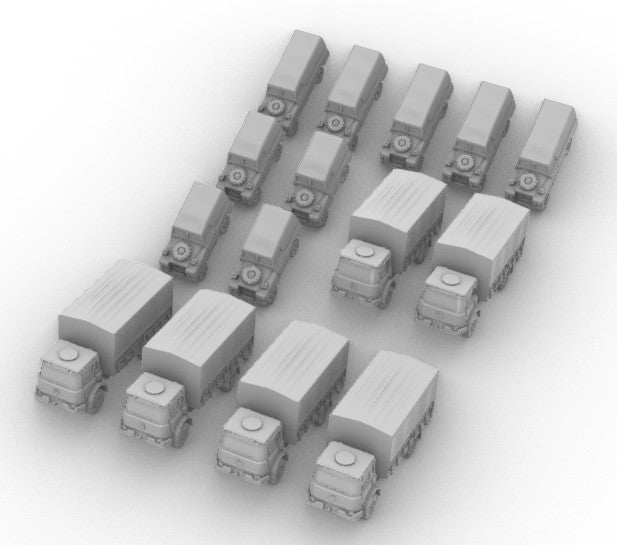 British army transport cold war set 1/600