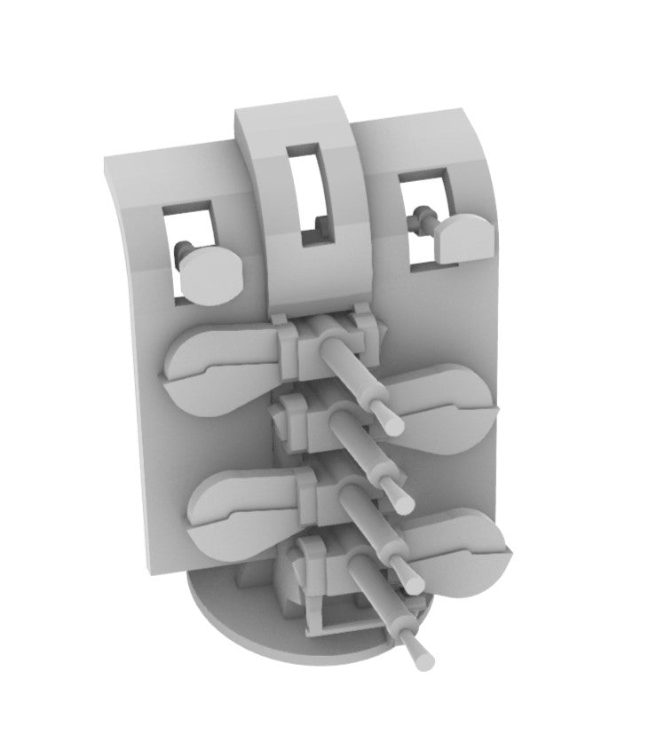 Quad vickers mount with shields 1/700