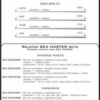 Set of universal tapered masts 1/700 No1