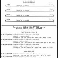 Set of universal tapered masts 1/350 No 1