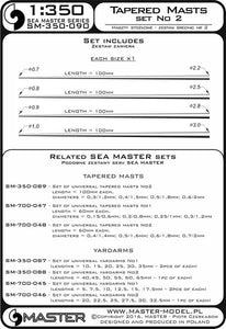 Set of universal tapered masts 1/350 NO 2