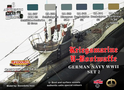 LifeColor German WWII Kriegsmarine Set 2 (22ml x 6)