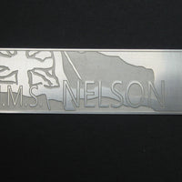 HMS Nelson nameplate