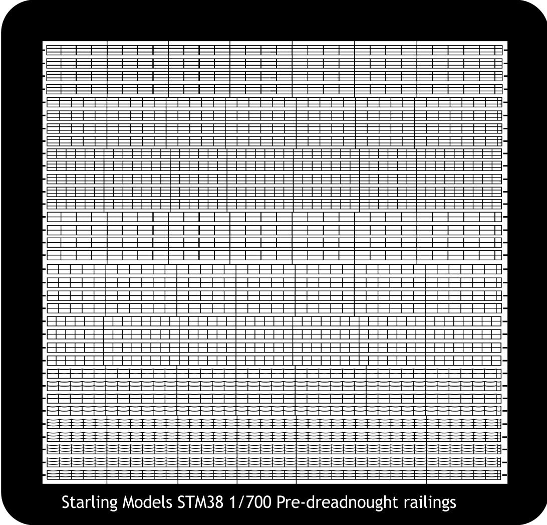 Pre-dreadnought warship railings