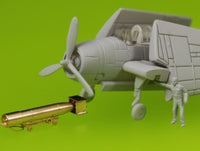 USN aerial torpedoes Mark 13 (improved type) with loading trollies.
