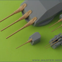 Scharnhorst 1/350 brass barrels set with blastbags