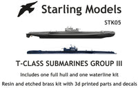 Royal Navy T class submarines Group III 1/700

