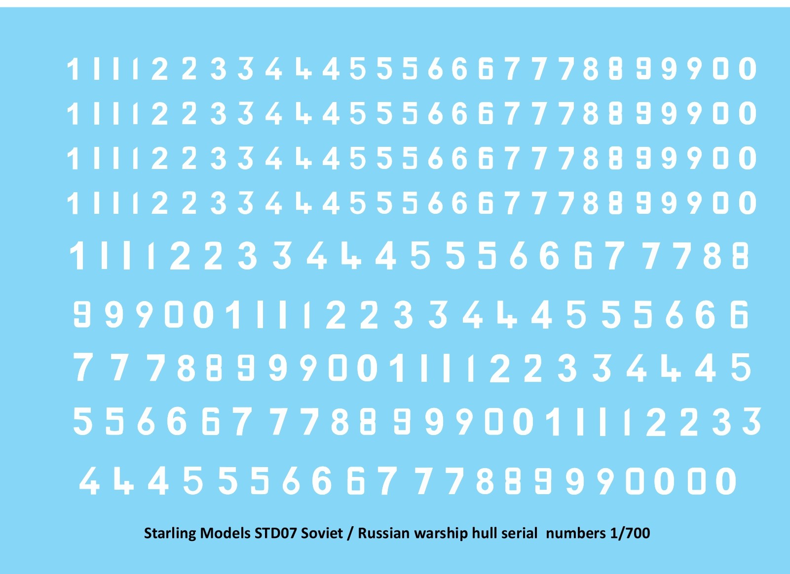 Modern Soviet / Russian hull numbers 1/700