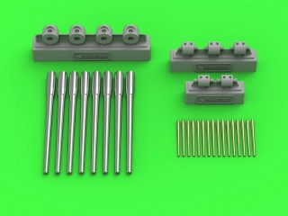 Dunkerque/Strasbourg armament - 330mm(8pcs), 130mm(16pcs) barrels with resin mounts (for Hobby Boss kit)