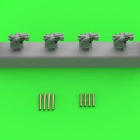 French training gun 90mm Model 1935 - used on Richelieu and Dunkerque class - (resin, PE and turned parts) - (4pcs)