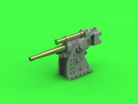 French training gun 90mm Model 1935 - used on Richelieu and Dunkerque class - (resin, PE and turned parts) - (4pcs)
