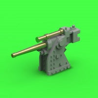 French training gun 90mm Model 1935 - used on Richelieu and Dunkerque class - (resin, PE and turned parts) - (4pcs)