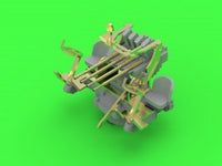 French Quad Mount Hotchkiss 13,2mm/76 (0.52in) Model 1929 - (resin, PE and turned parts) - (4pcs)
