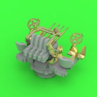 French Quad Mount Hotchkiss 13,2mm/76 (0.52in) Model 1929 - (resin, PE and turned parts) - (4pcs)