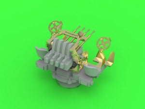 French Quad Mount Hotchkiss 13,2mm/76 (0.52in) Model 1929 - (resin, PE and turned parts) - (4pcs)