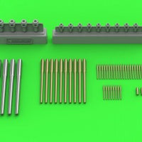 HMS Lord Nelson armament - 12in (4pcs), 9.2in (10pcs), 12pdr (34pcs) barrels with resin mounts (for Hobby Boss kit)