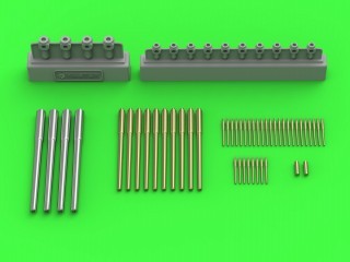 HMS Lord Nelson armament - 12in (4pcs), 9.2in (10pcs), 12pdr (34pcs) barrels with resin mounts (for Hobby Boss kit)