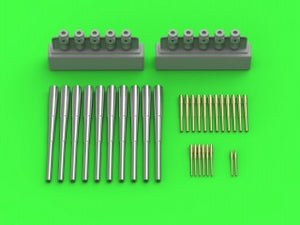 SMS Seydlitz armament - 280mm (10pcs), 150mm (12pcs), 88mm (8pcs) barrels with resin mounts (for Hobby Boss kit)