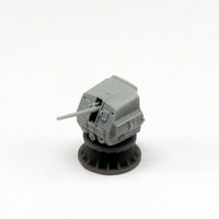 USN 5in./38 Mk.21 gun on semi enclosed mount (x4)
