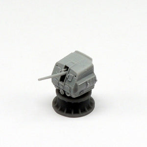 USN 5in./38 Mk.21 gun on semi enclosed mount (x4)