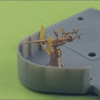 Oerlikon 20mm USN type - complete three dimensional gun, turned and etched elements (20pcs)