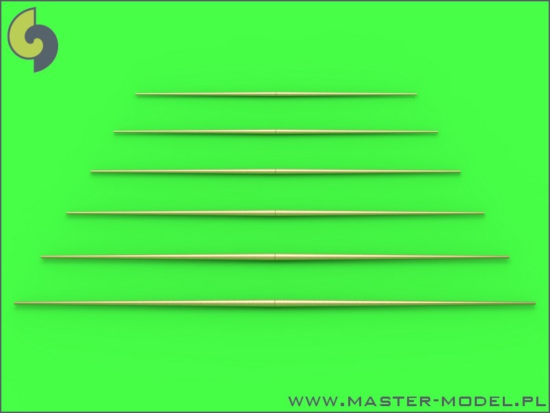 Set of universal yardarms No2 lengths 20, 22.5, 25, 27.5, 30, 32.5mm - 1pc of each