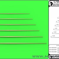 Set of universal yardarms No2 lengths 20, 22.5, 25, 27.5, 30, 32.5mm - 1pc of each