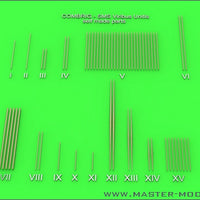 SMS Viribus Unitis - masts, yards and other turned parts set - fits Combrig model
