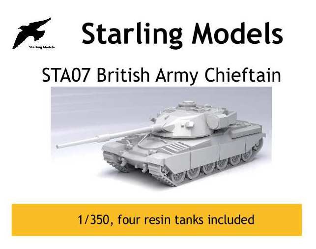 British Army Chieftain tanks 1/350