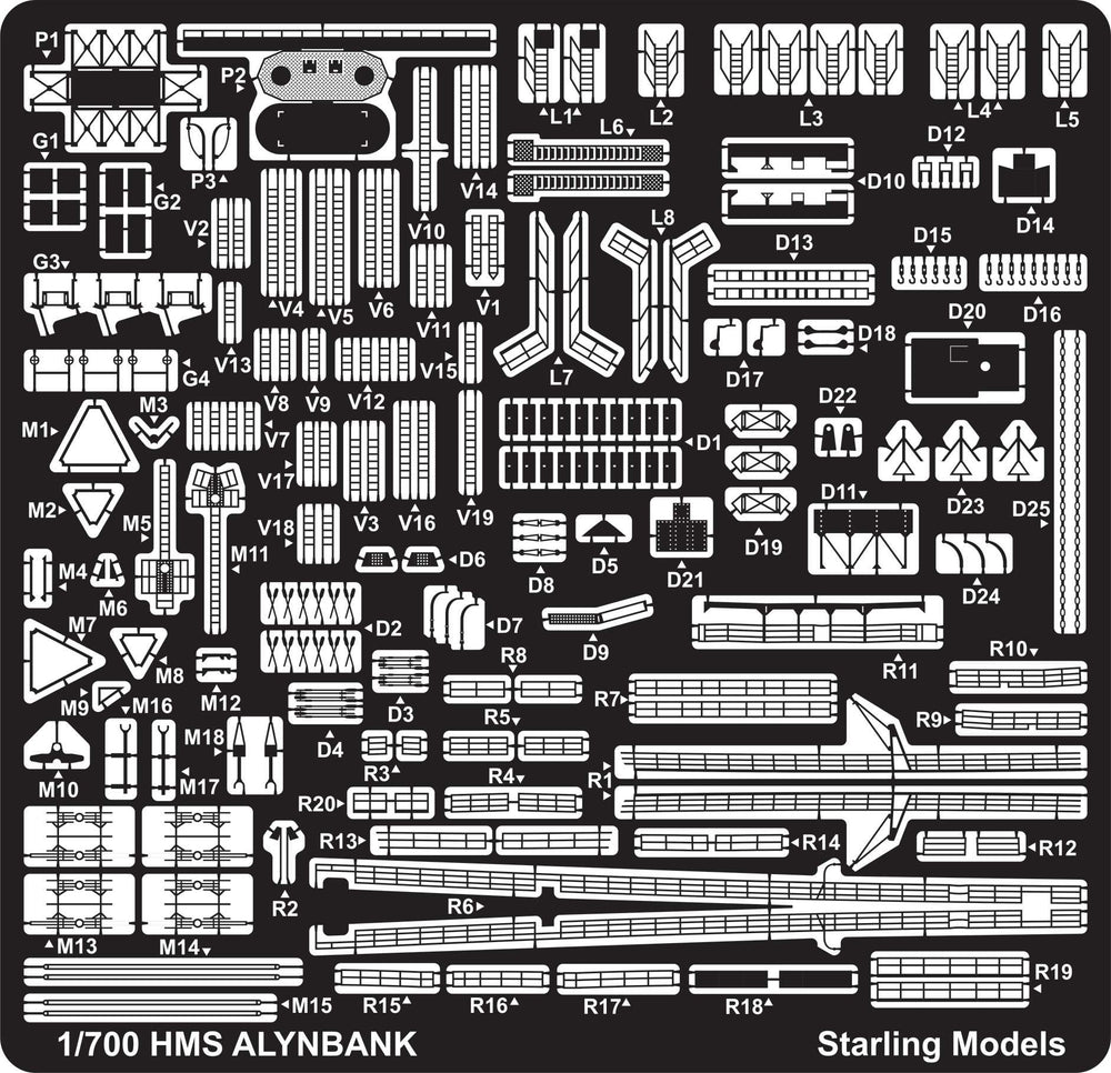 Detail set for 1/700 HMS Alynbank