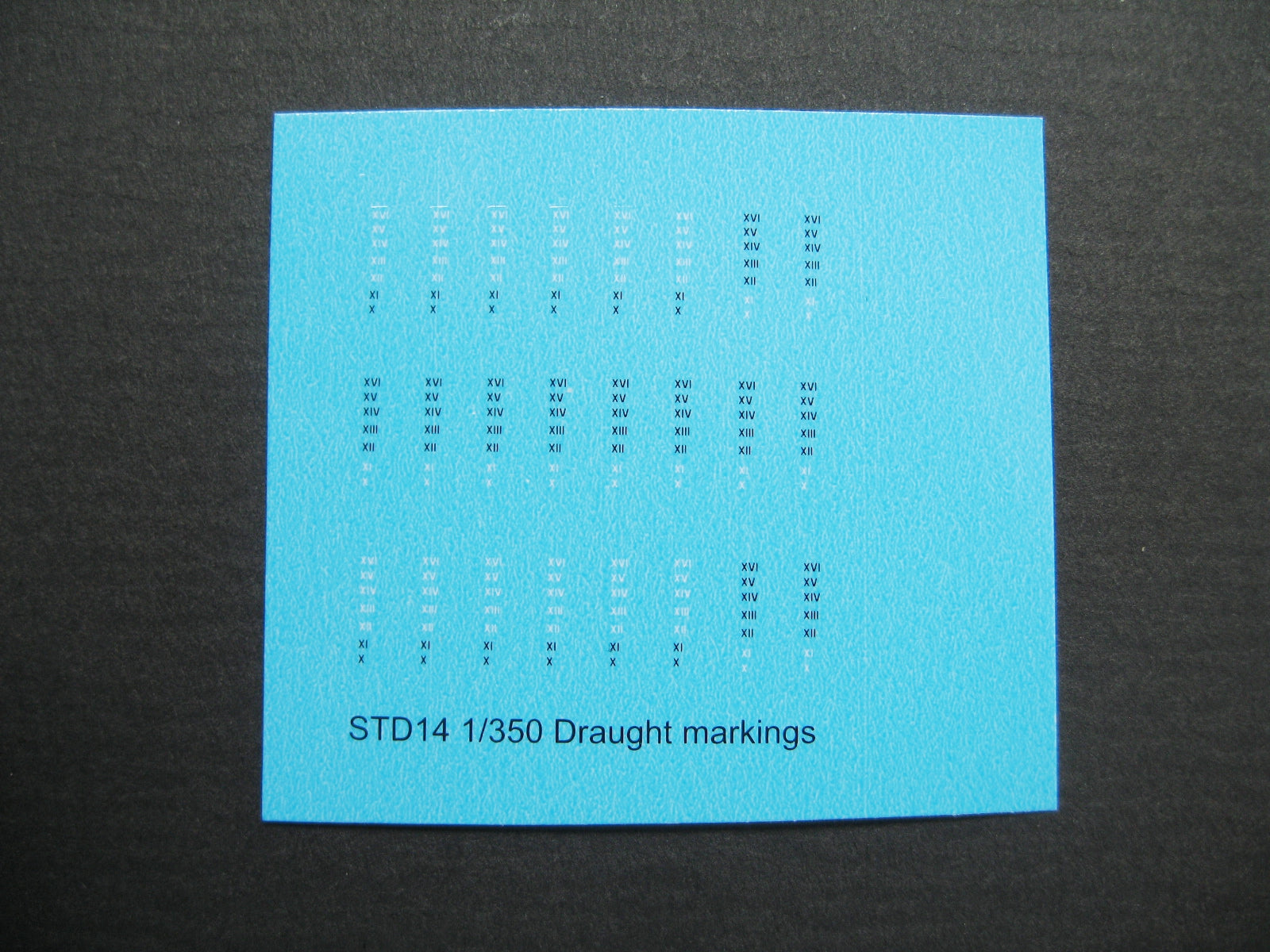 Draught markings for small warships
