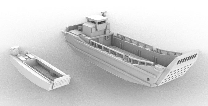 LCU and LCVP landing craft 1/700
