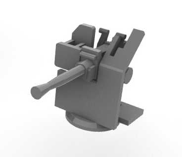 Royal Navy 2 pounder on single mount