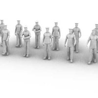 Royal Navy WW2 figure set 1/700