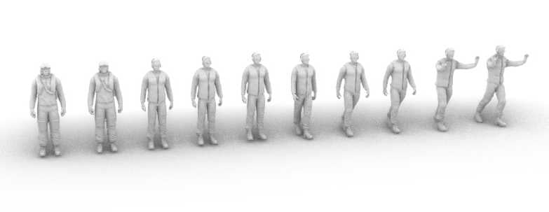 Royal Navy postwar carrier deck crew 1/700