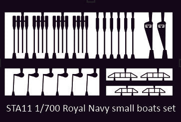 Royal Navy WW2 small boats set 1/700