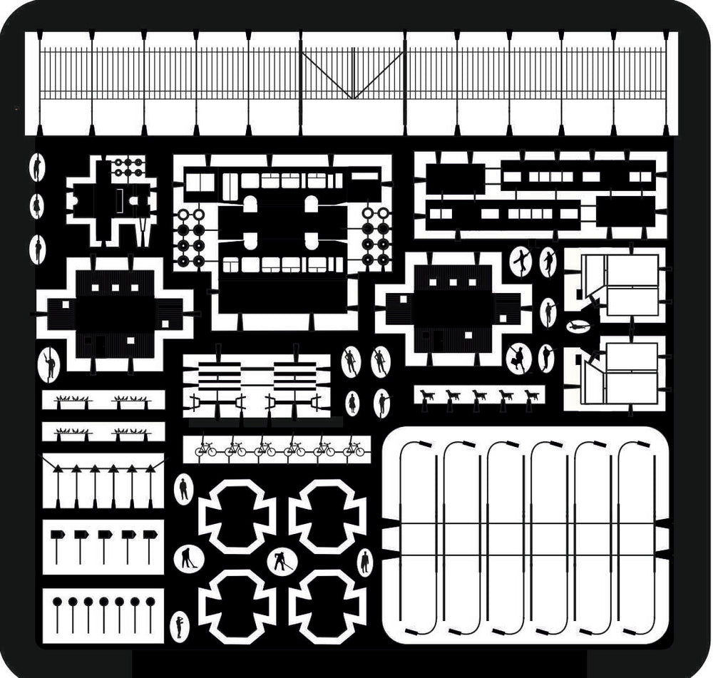 Modern diorama set