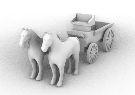 Horse and wagon set